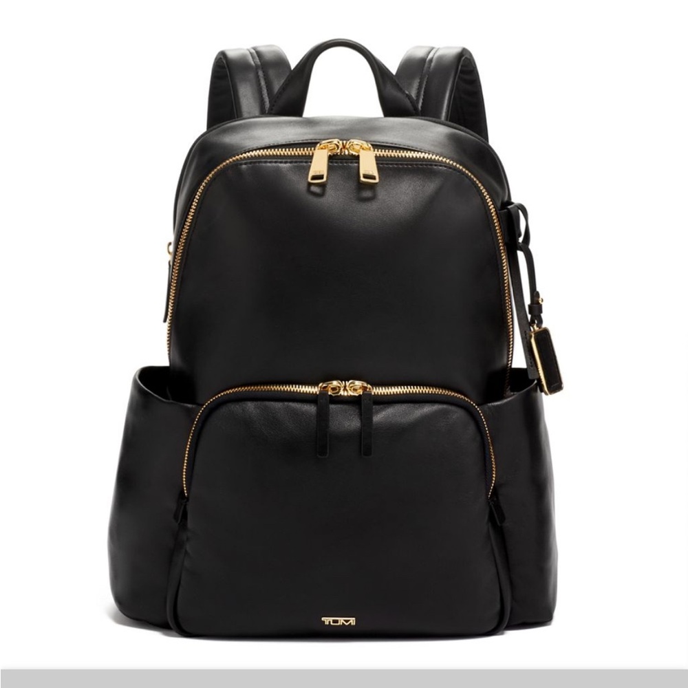 TUMI ruby Voyager leather Black Backpack - very good condition